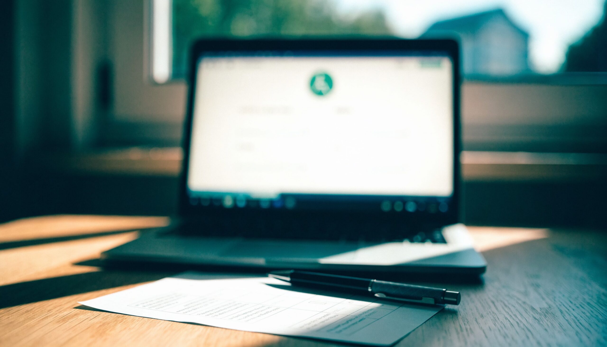 Fragebogen mit Kästchen und Laptop mit barrierefreier Website – Barrierefreiheits-Check